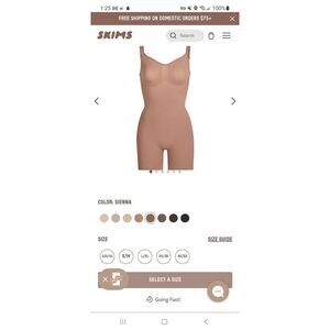 Skims sculpting bodysuit shapewear Nwot